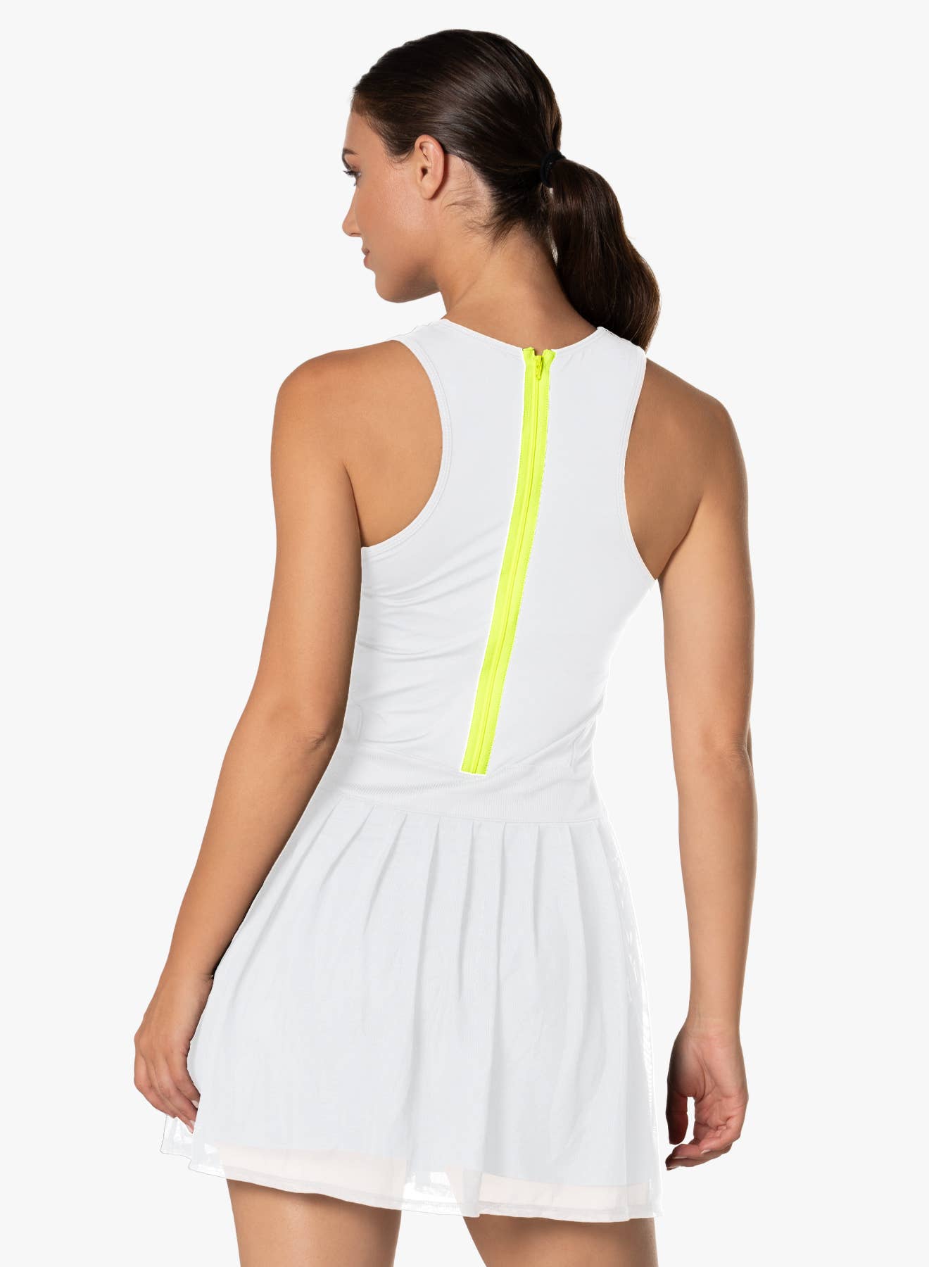 Women's Next Level Tennis Dress with Neon Zipper