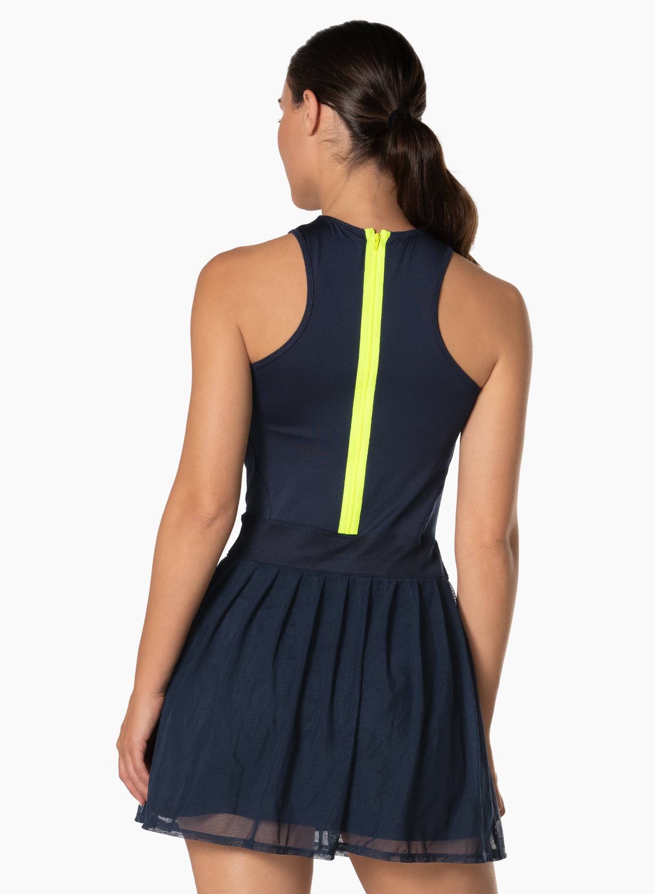 Women's Next Level Tennis Dress with Neon Zipper