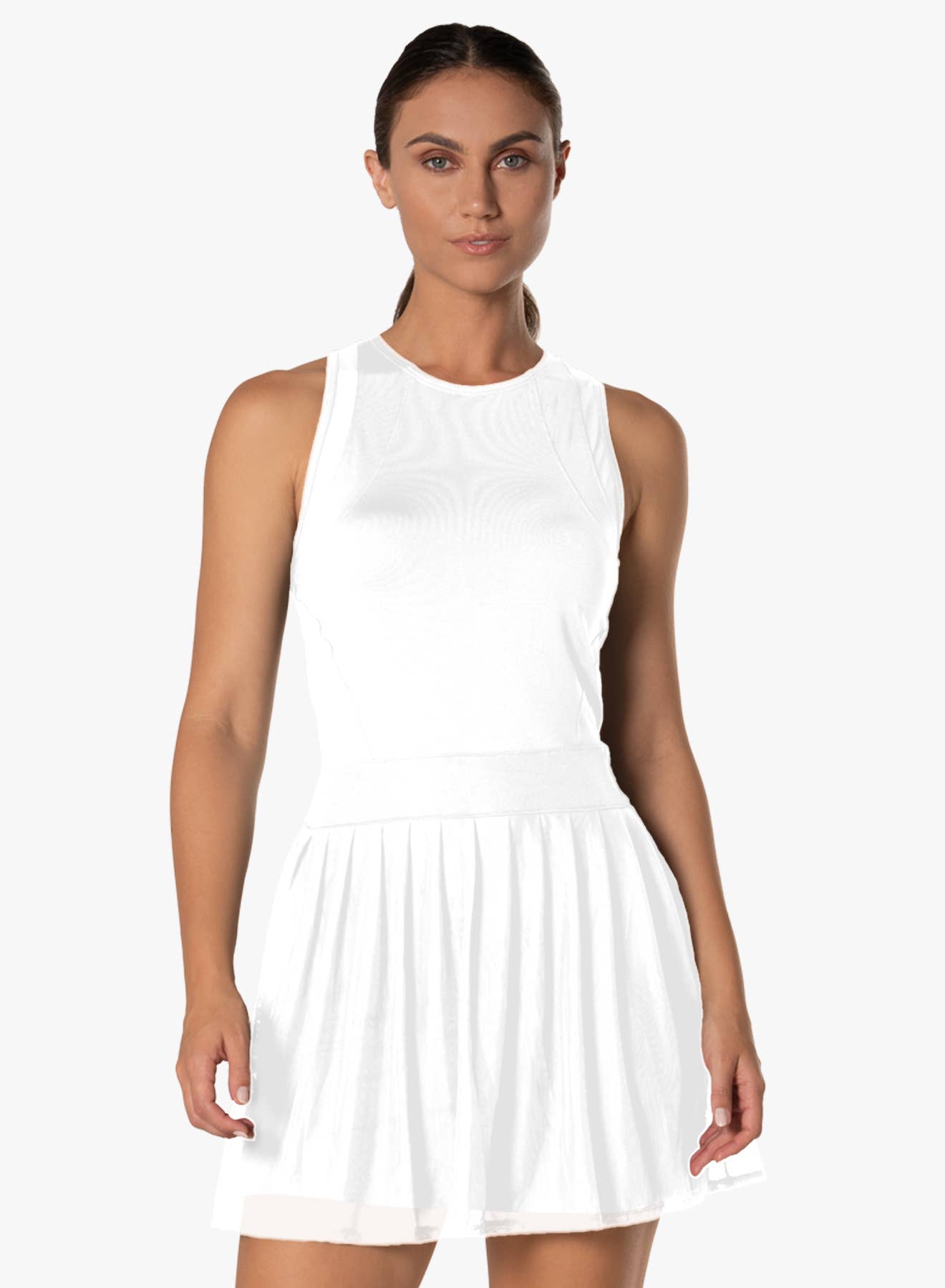 Women's Next Level Tennis Dress with Neon Zipper