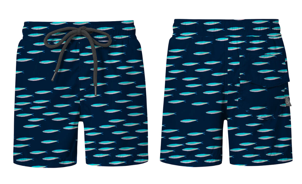 Boy's Deep Blue Cardumen Swim Trunks