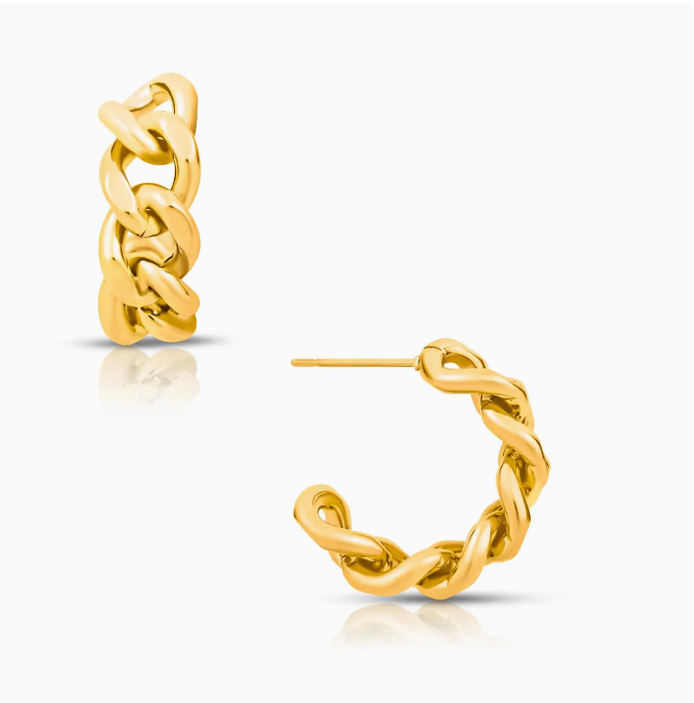 Braxton Chain Hoop Earring