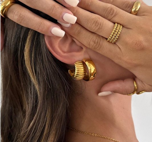 Lucia Beaded Triple Ring