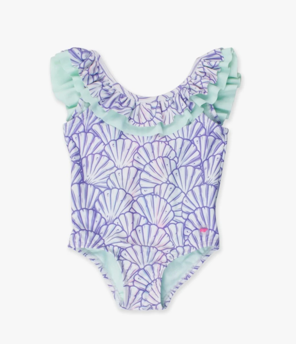 Scoopback Ruffle One Piece