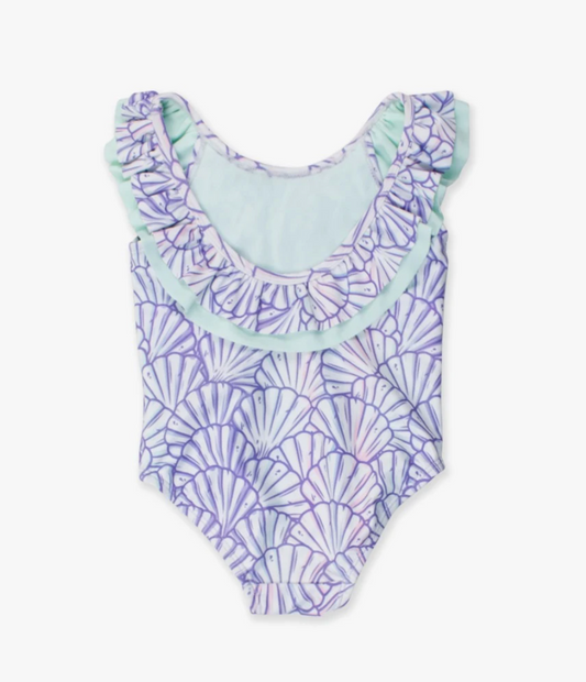 Scoopback Ruffle One Piece