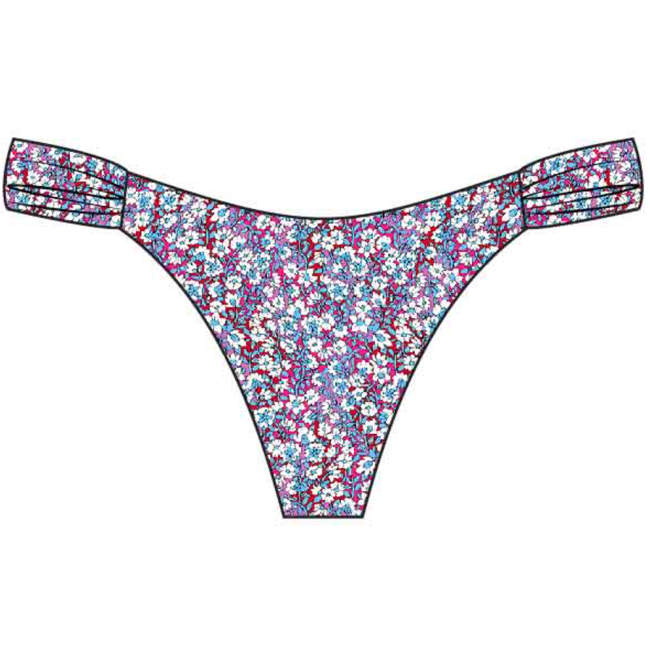 Flora Shirred Side Hipster Bottom