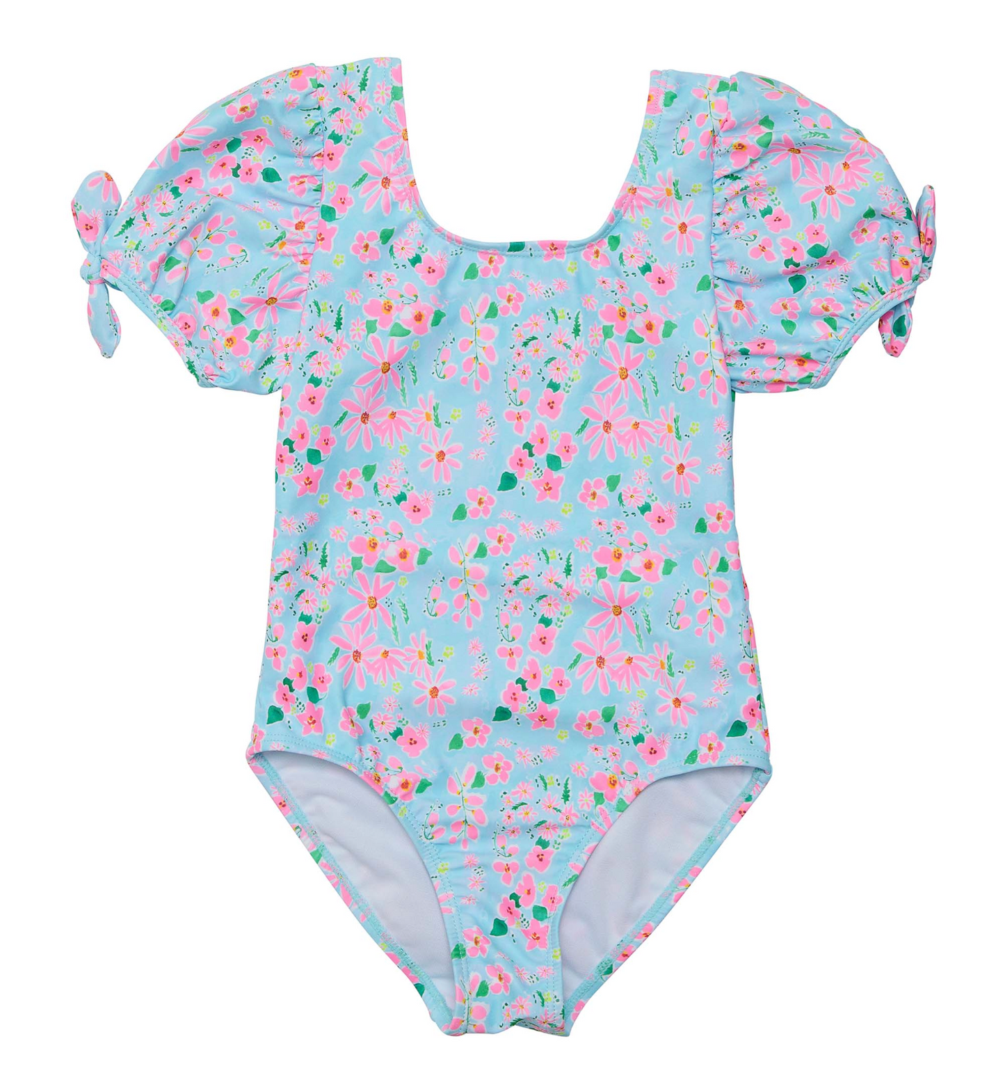 Diasy Chain Puff Sleeve Surf Suit