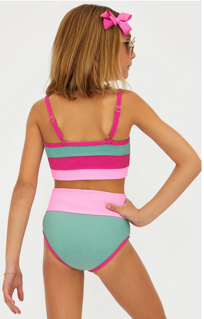 Litte Eva & Emmie Set Sage Bloom Colorblock