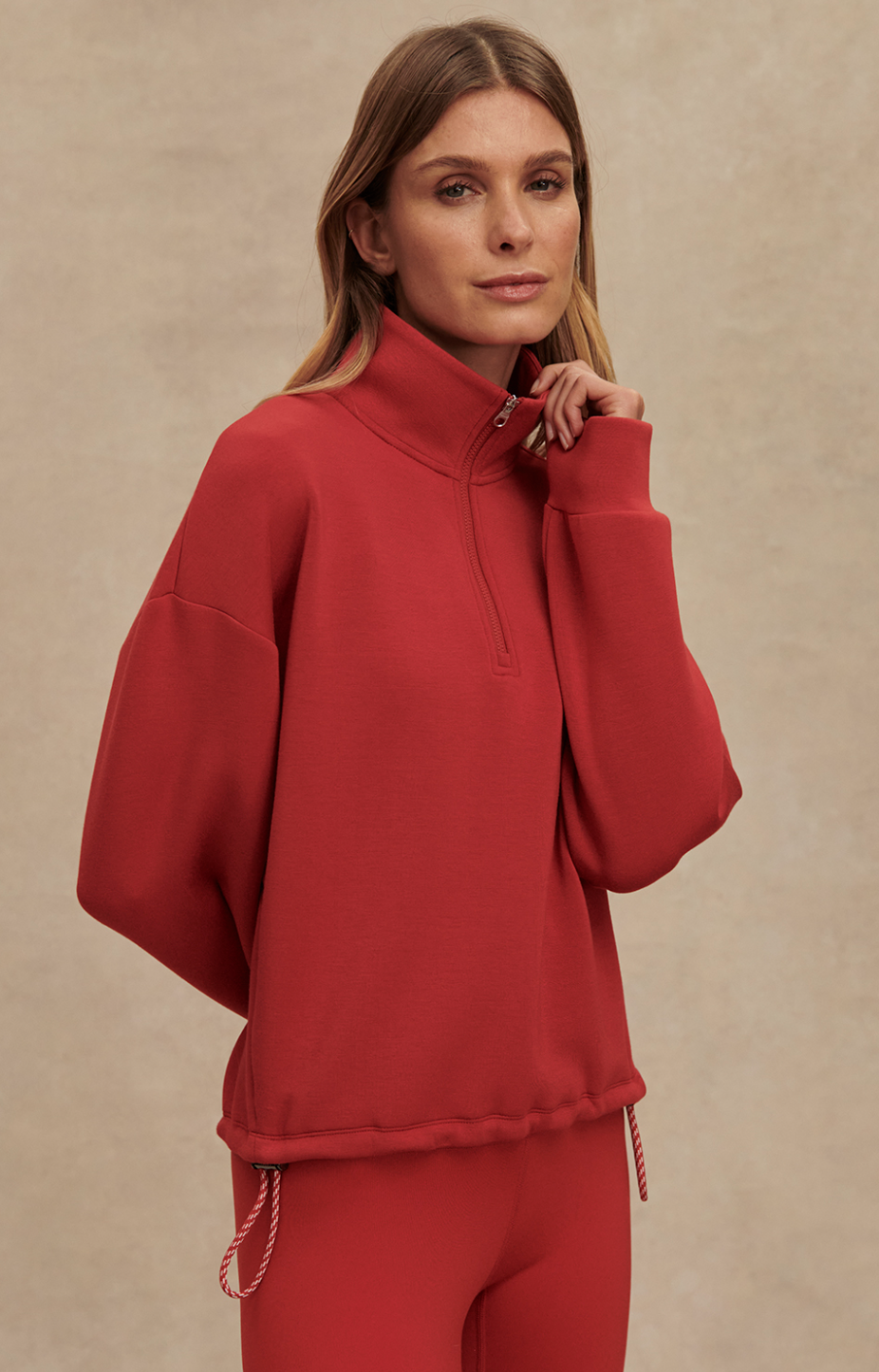 Sia Cropped Half Zip Mid-Layer