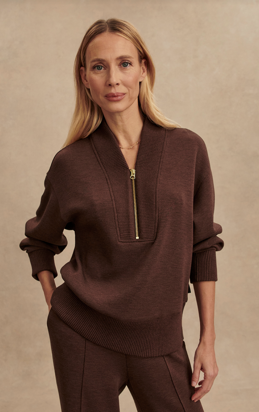Sally Half Zip Sweat