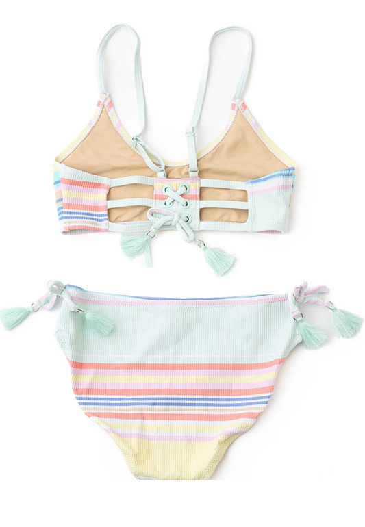 Surfer Stripe Tie Back 2 Piece
