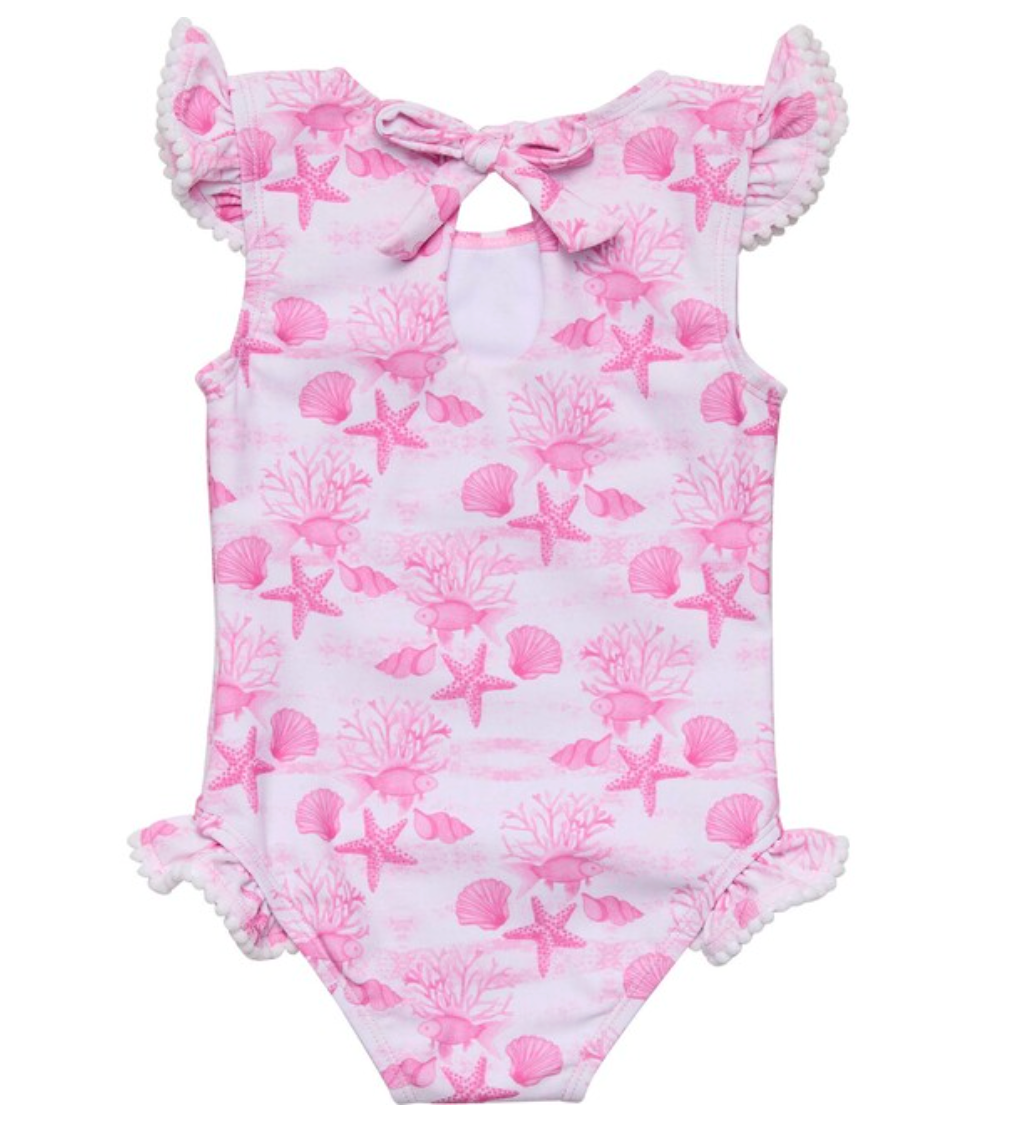 Pink Lagoon Frill Swimsuit