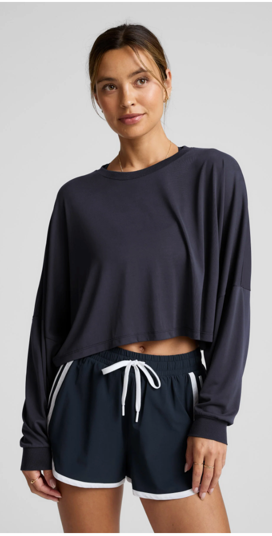 Studio Luxe Cropped Long Sleeve Tee