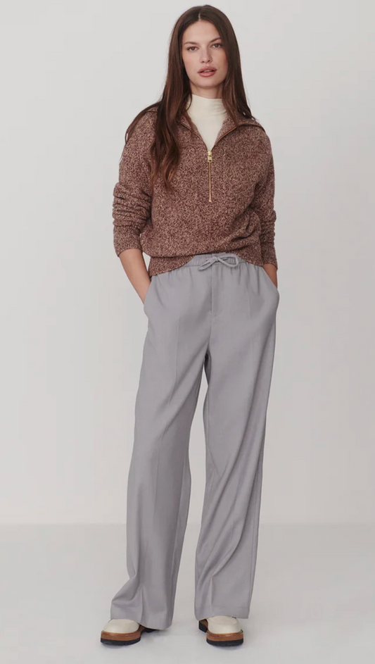 Soft Brushed Woven Wide Leg Pant