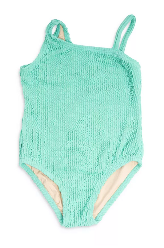 One Shoulder Crinkle One Piece