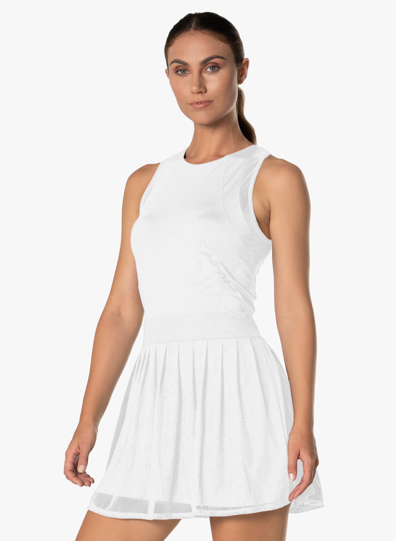 Women's Next Level Tennis Dress with Neon Zipper