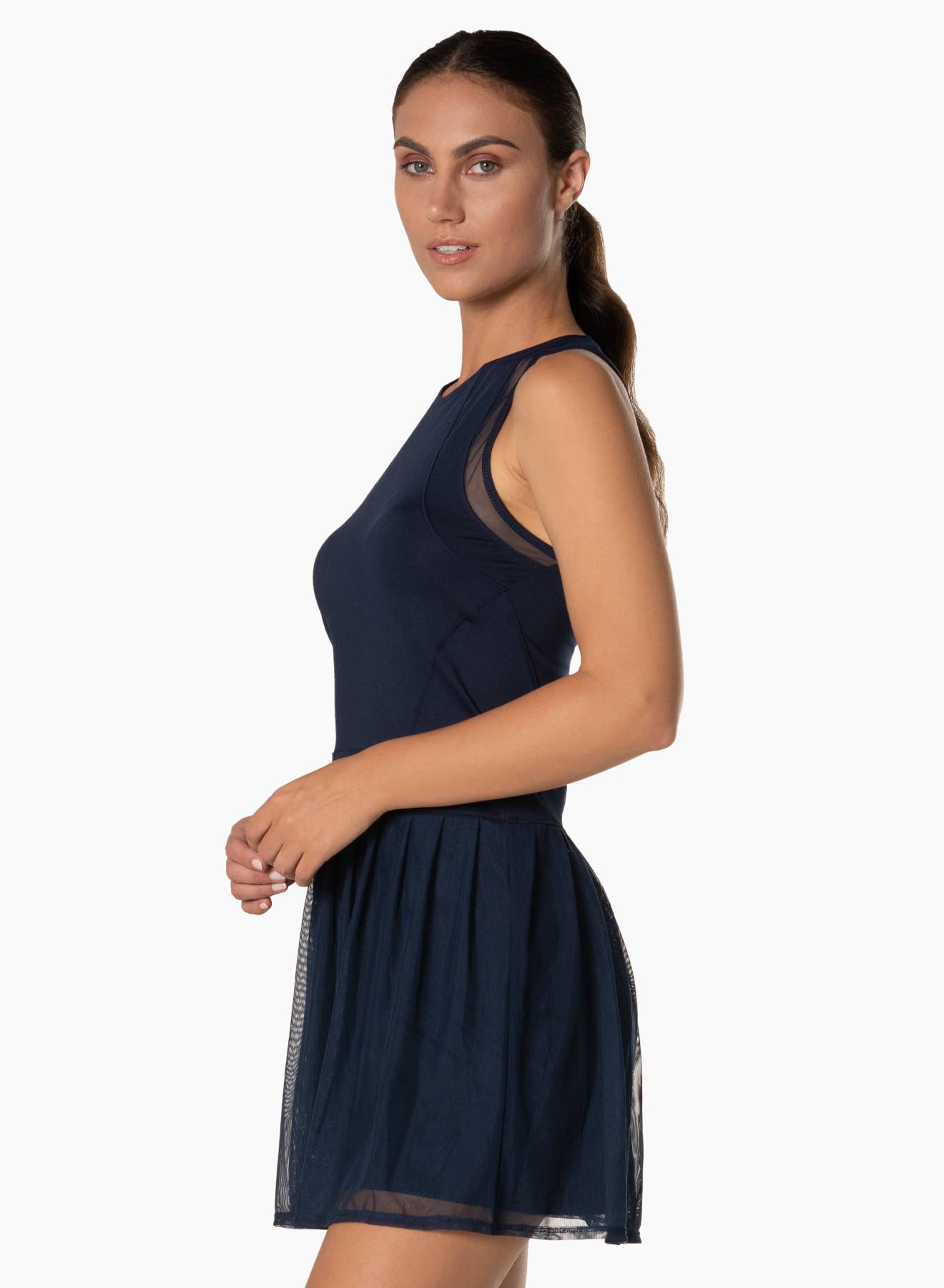 Women's Next Level Tennis Dress with Neon Zipper