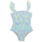 crochet trim smocked 1pc - watercolor floral
