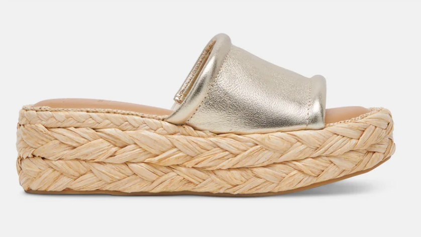 Chavi Metallic Wedge Sandal