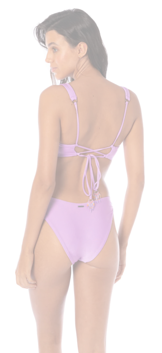 Metallic Lilac Victoria Bikini Top
