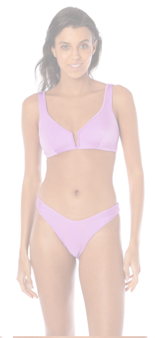 Metallic Lilac Victoria Bikini Top