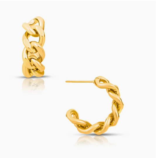 Braxton Chain Hoop Earring