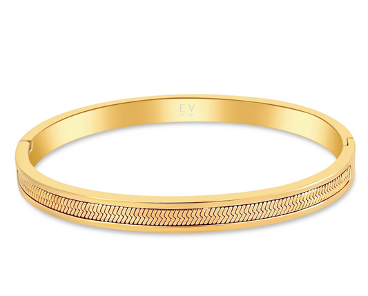 Nic Herringbone Bangle