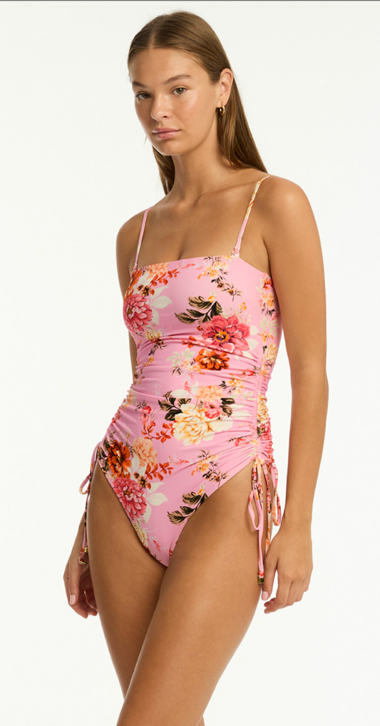 Rosewood Tie Side Bandeau One Piece