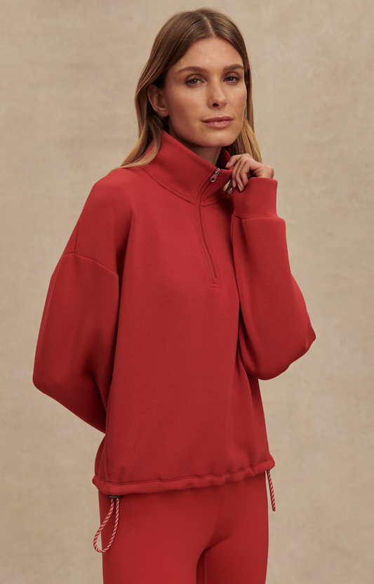 Sia Cropped Half Zip Mid-Layer