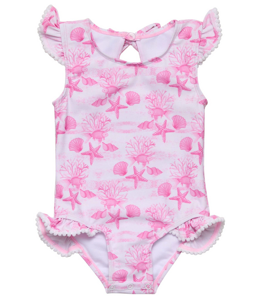 Pink Lagoon Frill Swimsuit