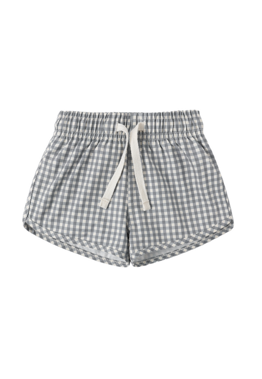 Boy's Gingham Swim Trunk