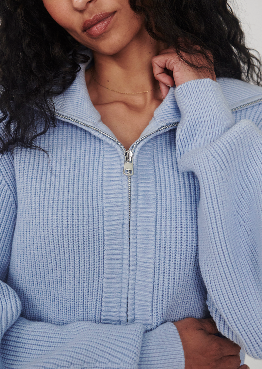 Maura Half Zip Knit Sweater